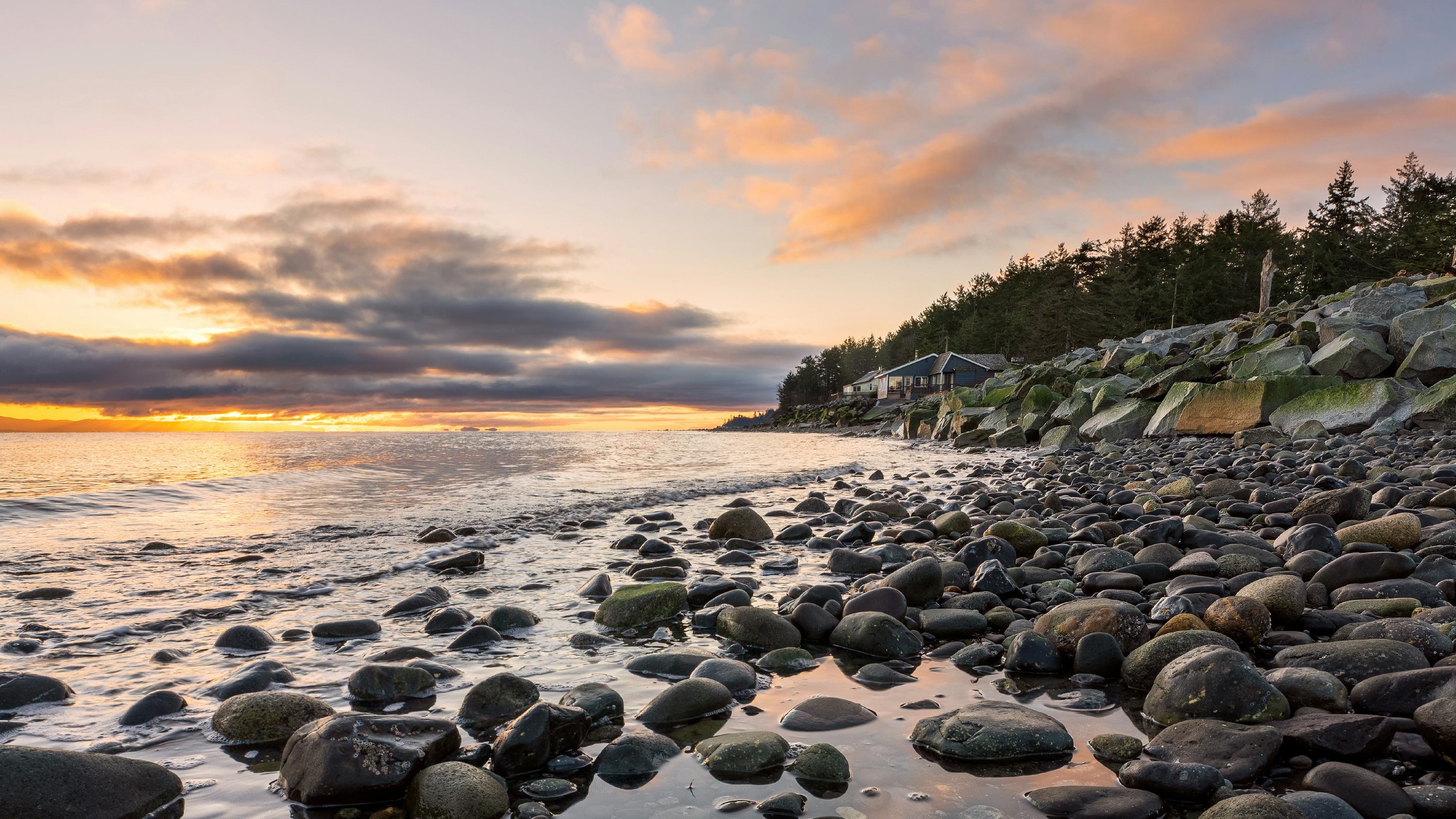 BC beach at sunset