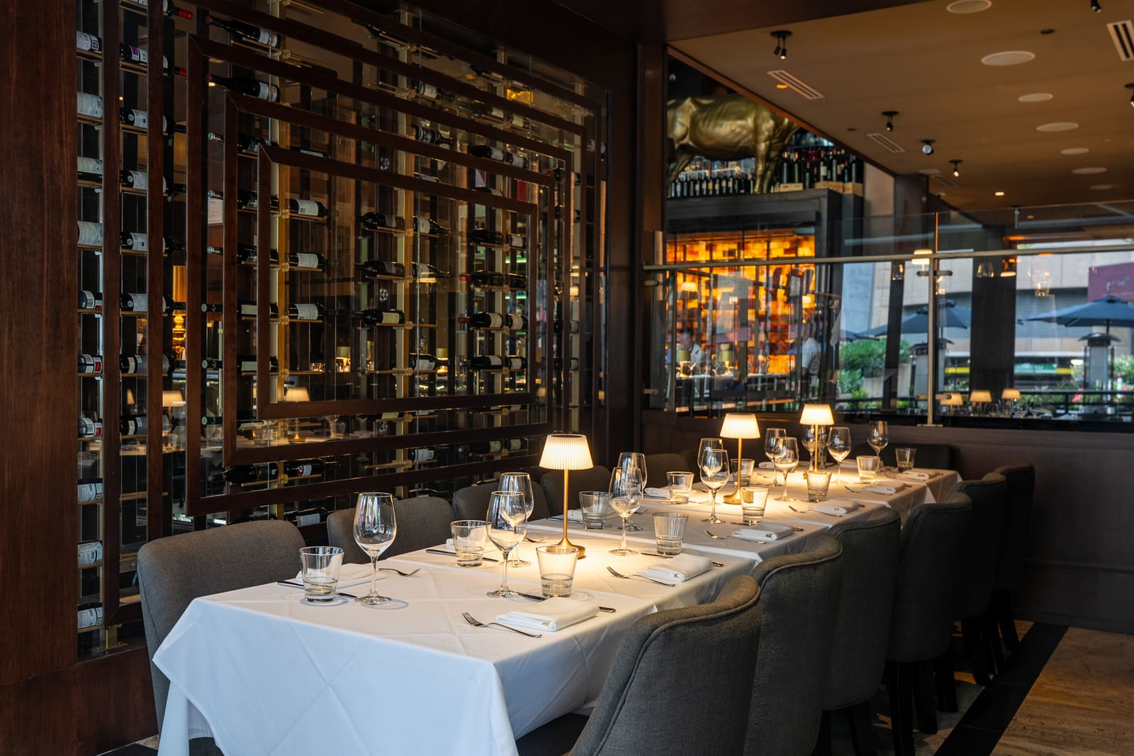 A private dining table at Black+Blue