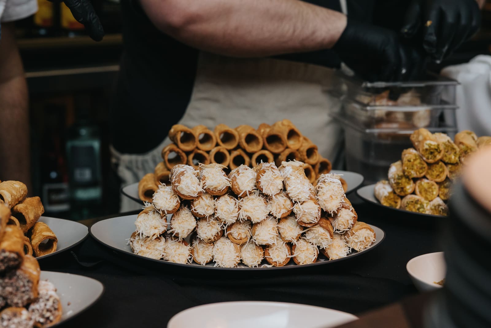 Dessert service at an Italian Kitchen event