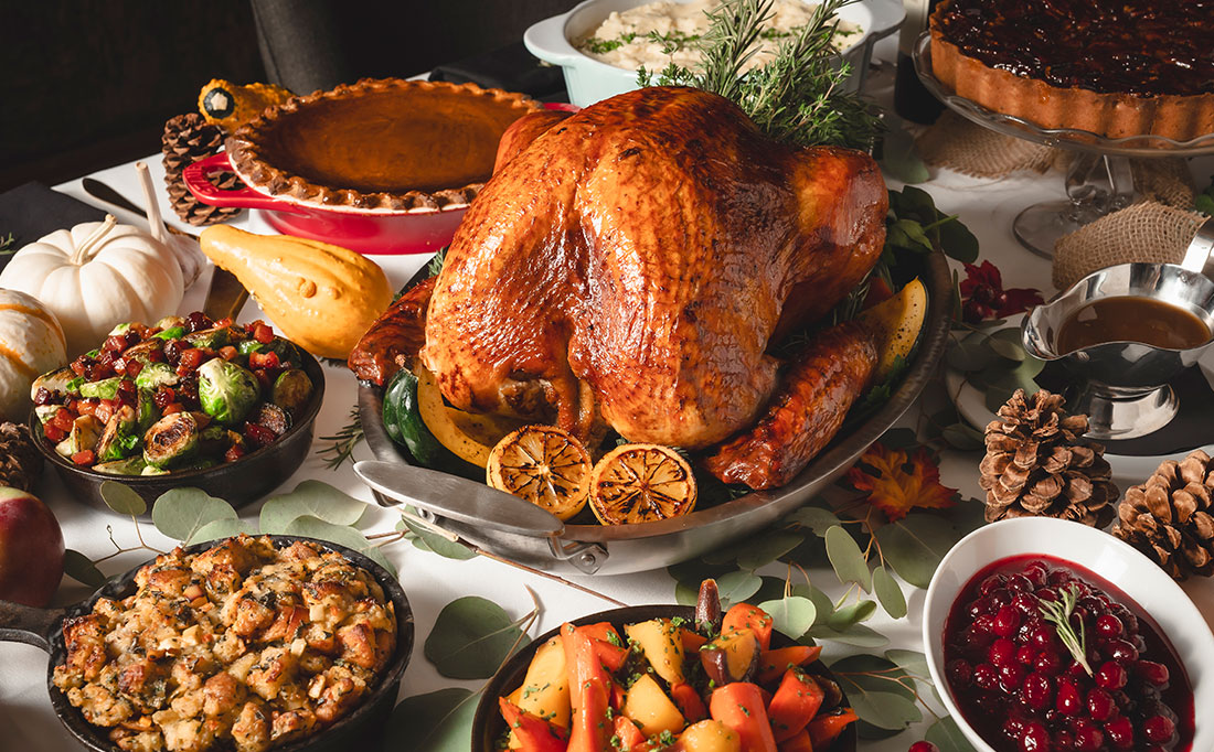 Coast Thanksgiving dinner at home